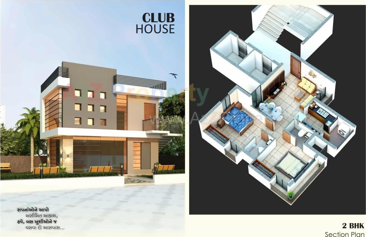 Layout of real estate project Kasumbi Elegance located at Rajkot, Rajkot, Gujarat