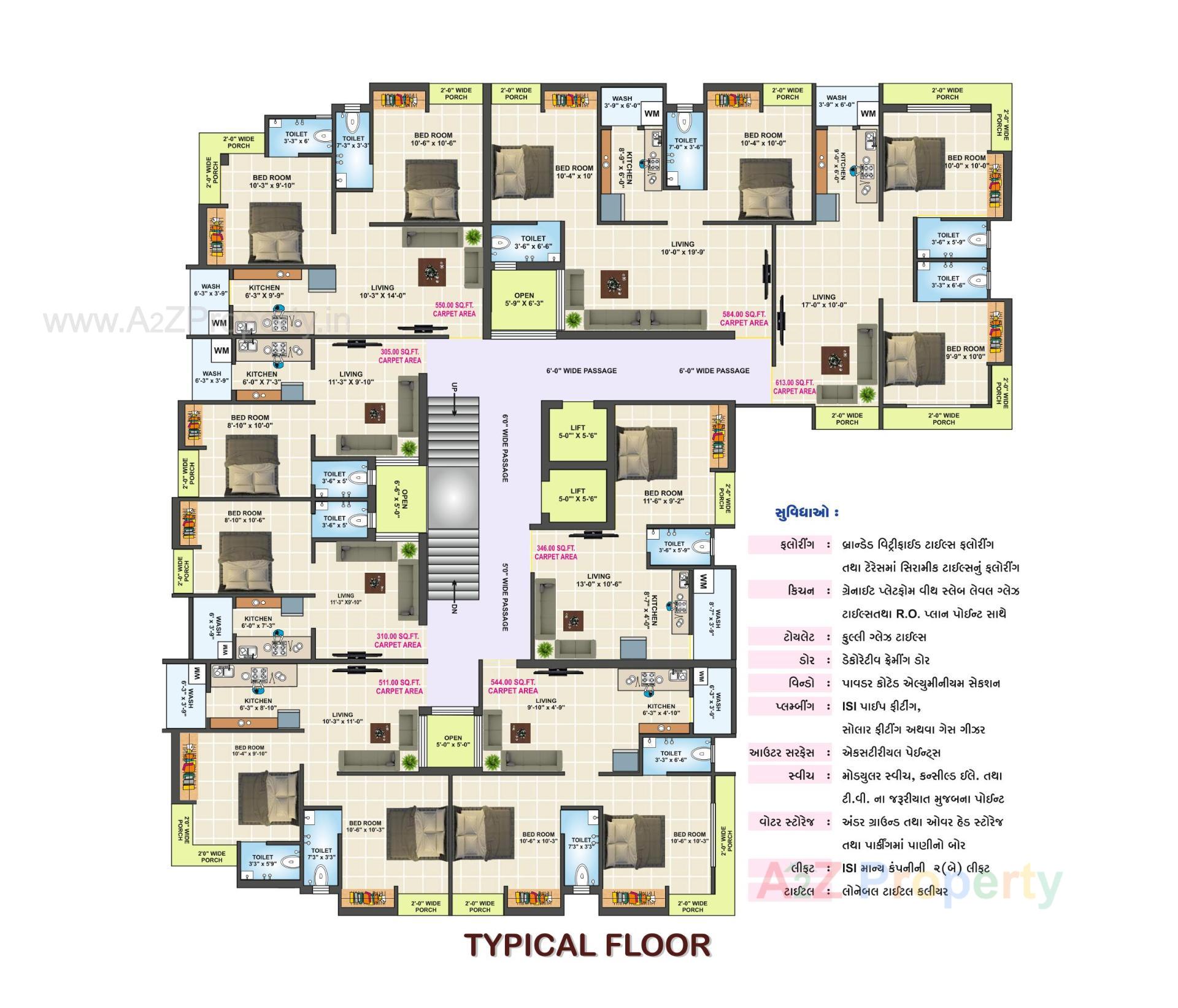 Layout of real estate project Kdm Empire located at Rajkot, Rajkot, Gujarat