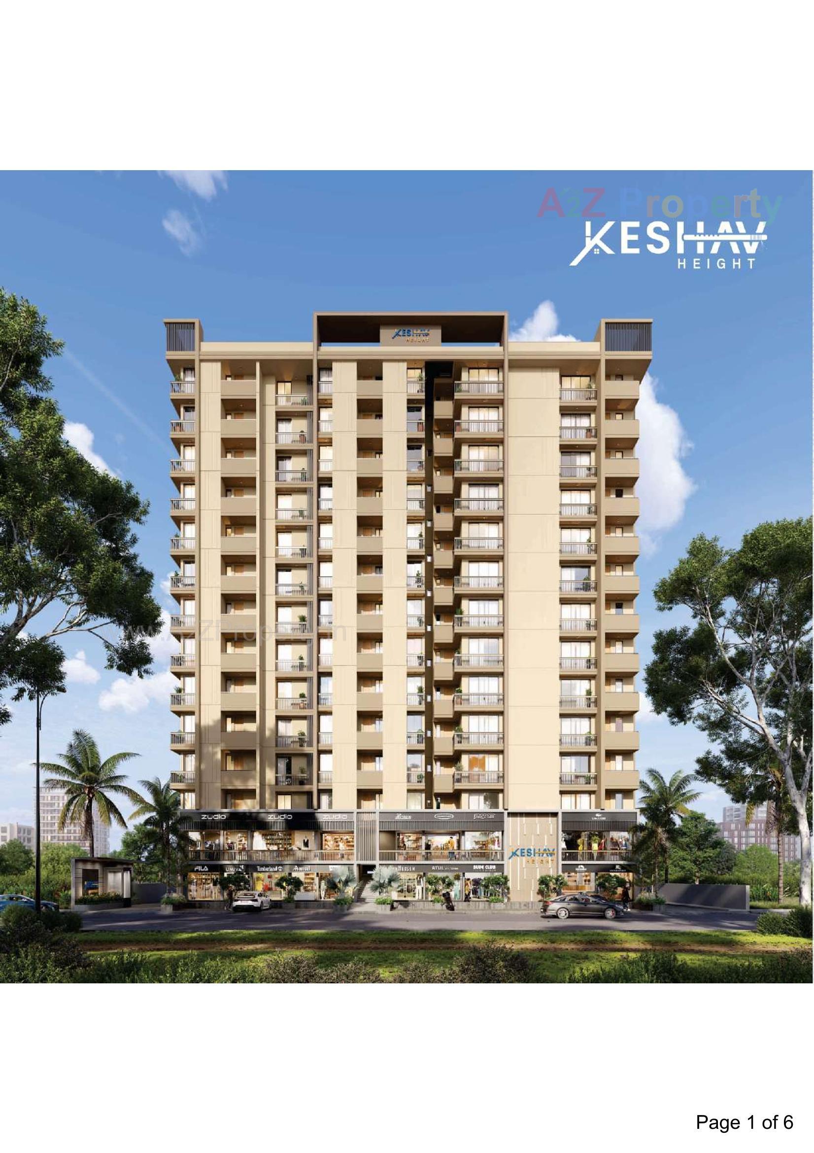 3D Elevation of real estate project Keshav Height located at Kangasiyali, Rajkot, Gujarat