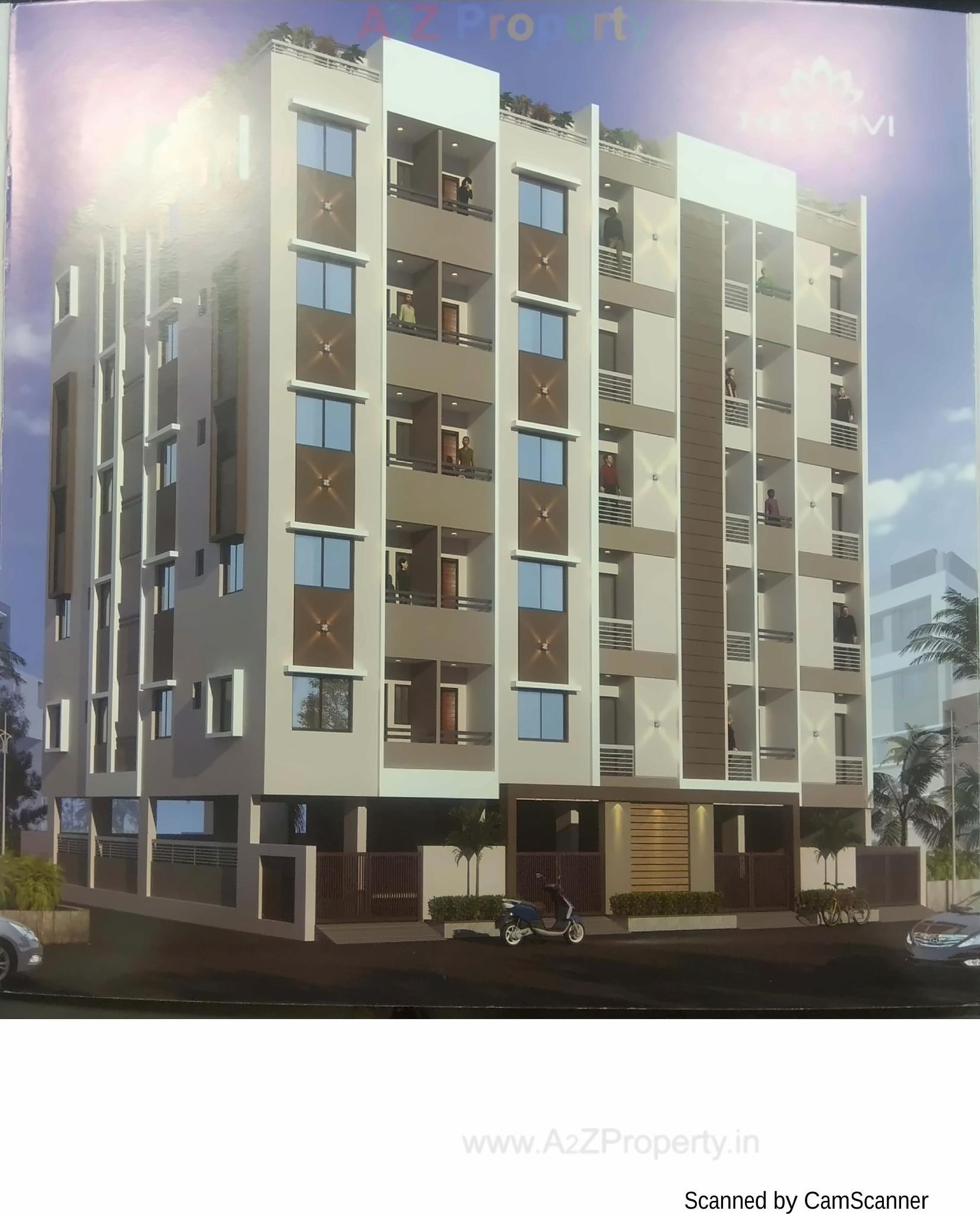 3D Elevation of real estate project Keshvi Flats located at Mavdi, Rajkot, Gujarat