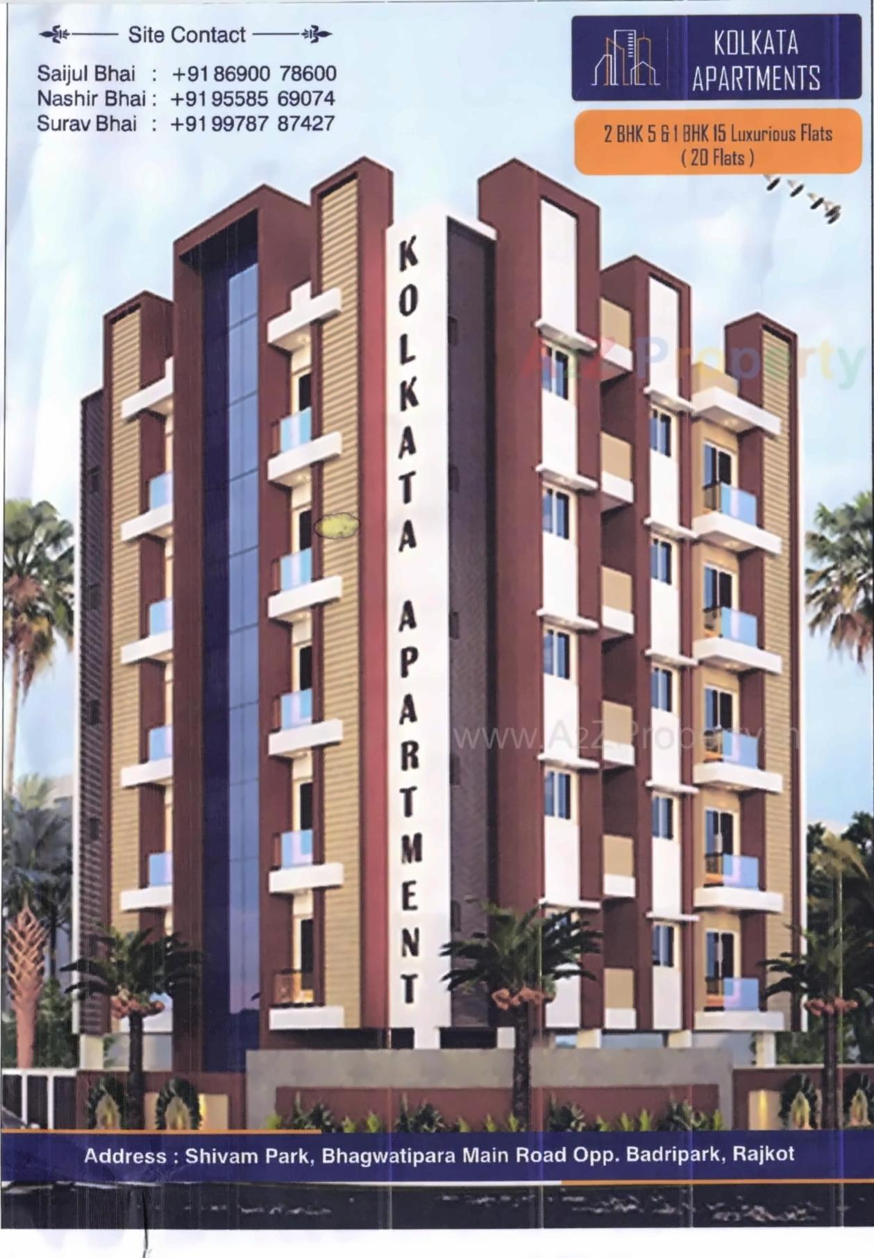 3D Elevation of real estate project Kolkata Apartment located at Rajkot, Rajkot, Gujarat