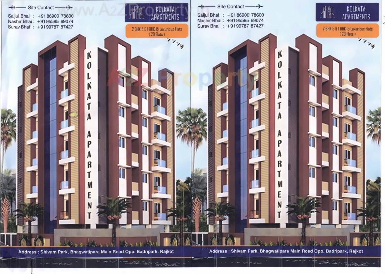 3D Elevation of real estate project Kolkata Apartment located at Rajkot, Rajkot, Gujarat