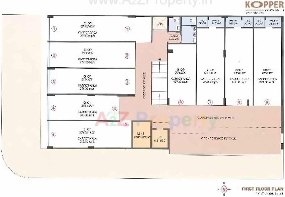 Layout of real estate project Kopper Corner located at Hapa, Rajkot, Gujarat
