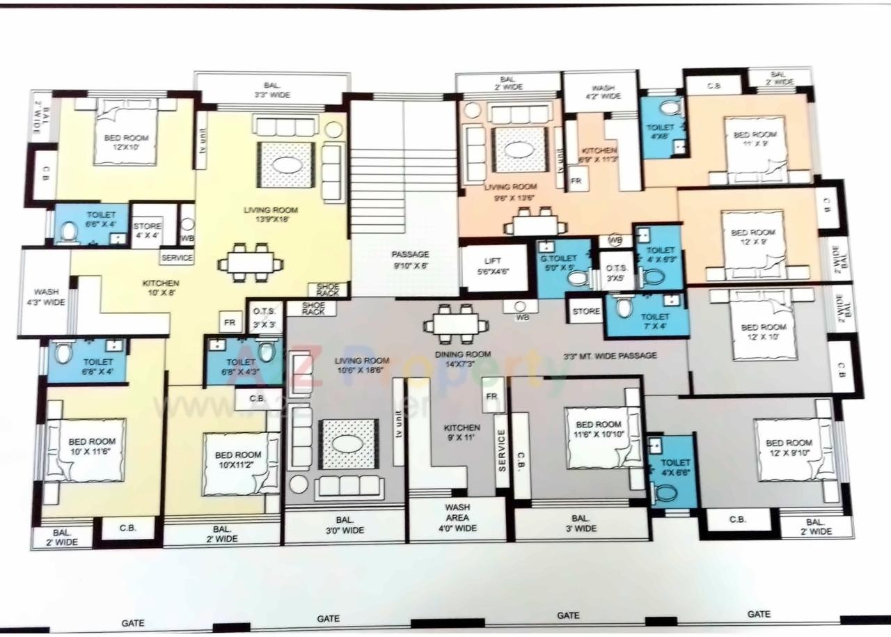 Layout of real estate project Krupa Nidhi located at Mavdi, Rajkot, Gujarat