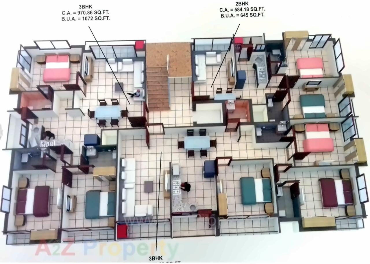 Layout of real estate project Krupa Nidhi located at Mavdi, Rajkot, Gujarat