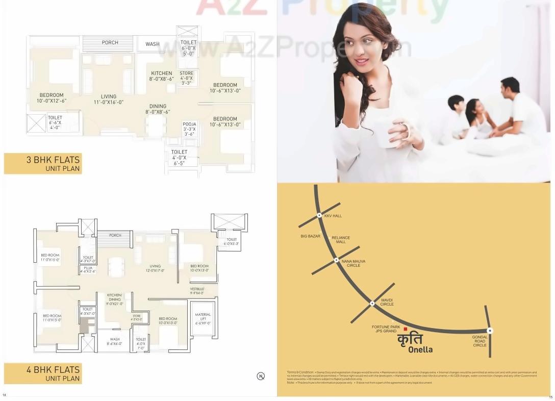 Layout of real estate project Kruti Onella located at Mavdi, Rajkot, Gujarat