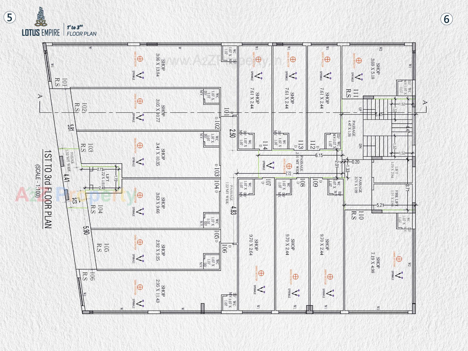 Layout of real estate project Lotus Empire located at Raiya, Rajkot, Gujarat
