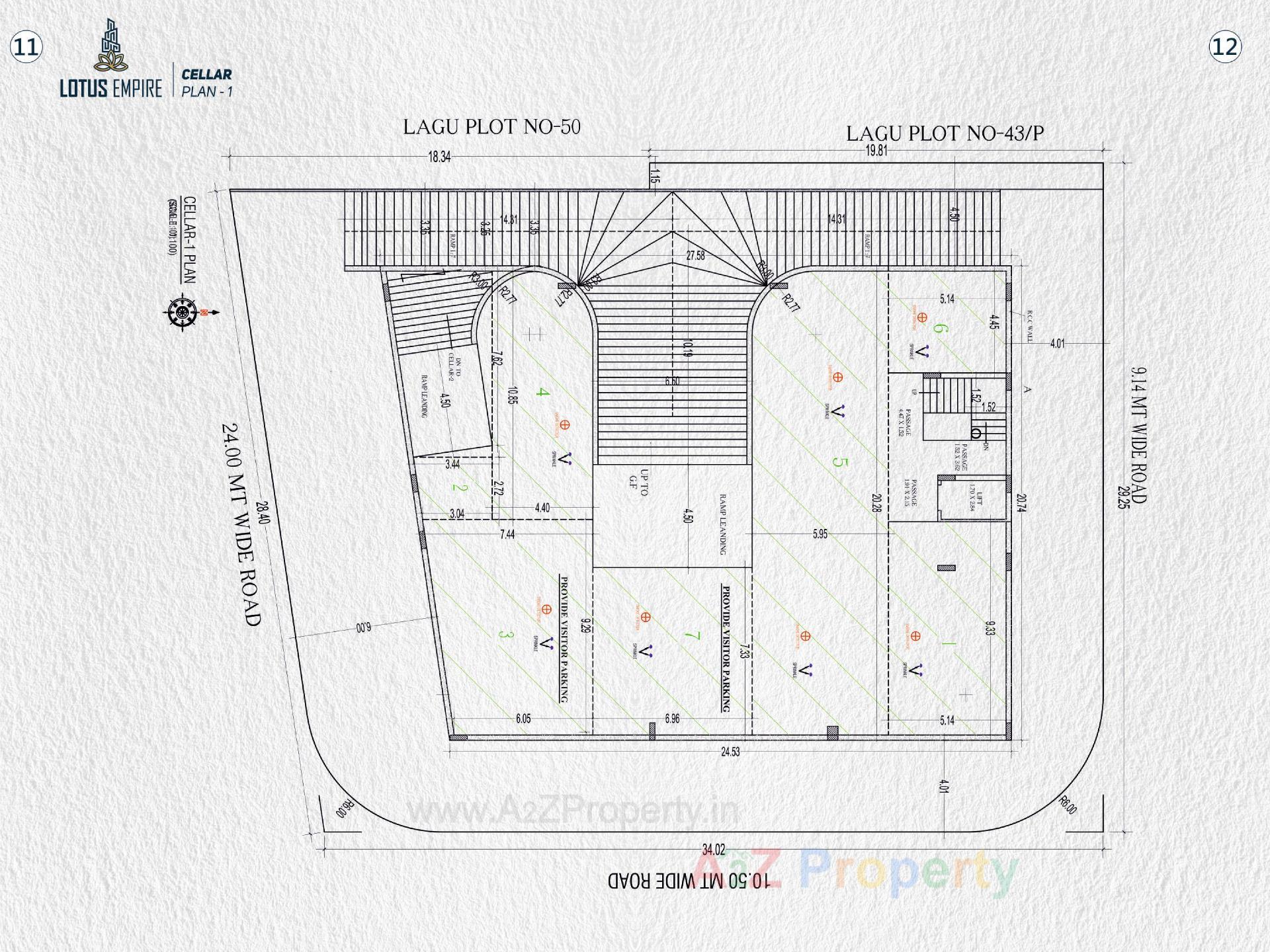 Layout of real estate project Lotus Empire located at Raiya, Rajkot, Gujarat