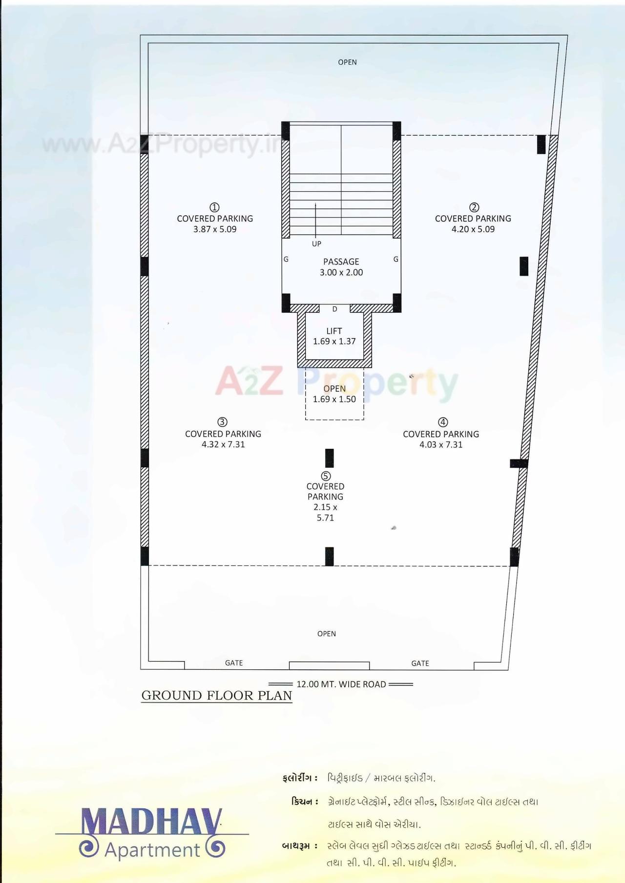  of real estate project Madhav Apartment located at Mavdi, Rajkot, Gujarat