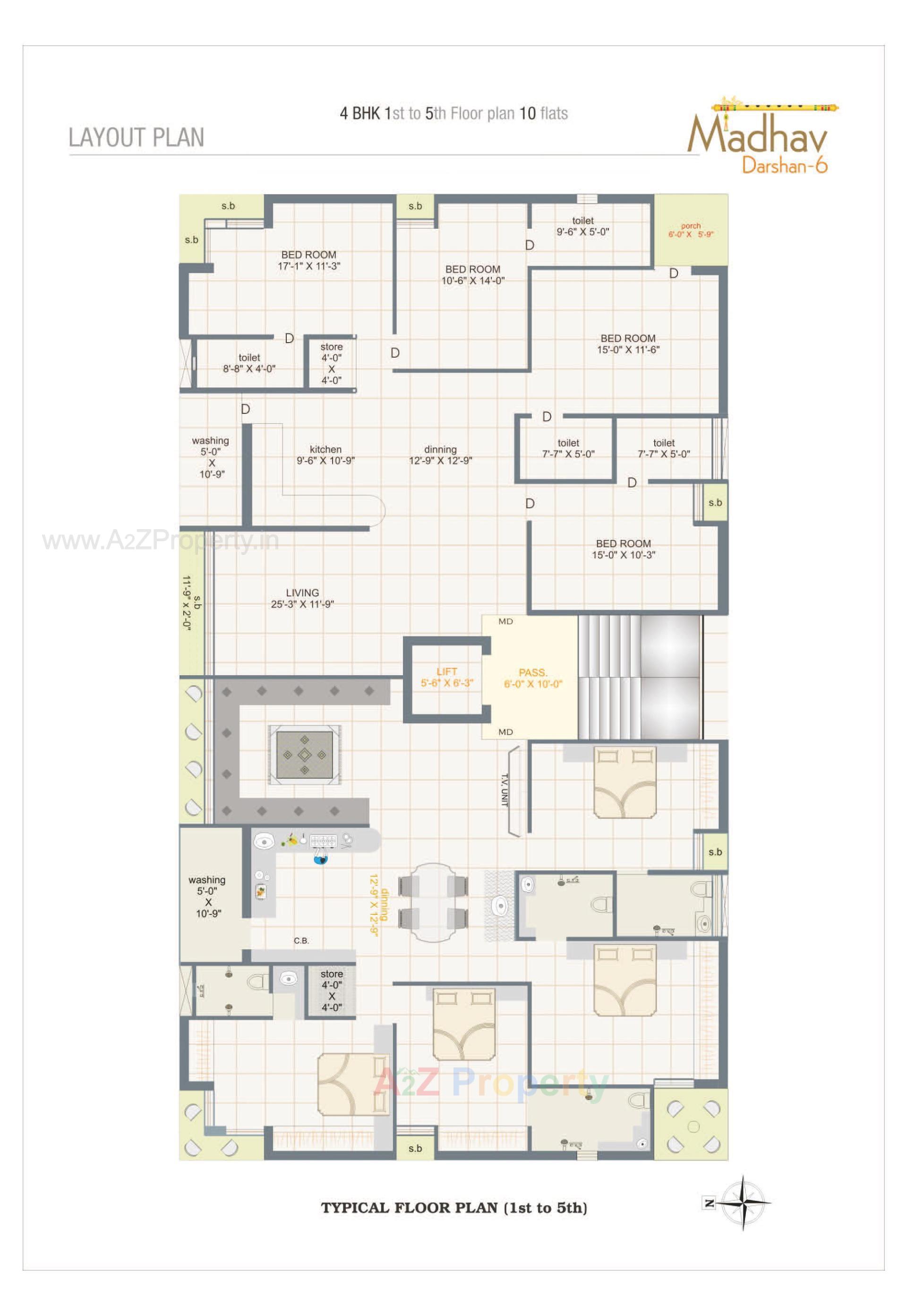Layout of real estate project Madhav Darshan located at Raiya, Rajkot, Gujarat