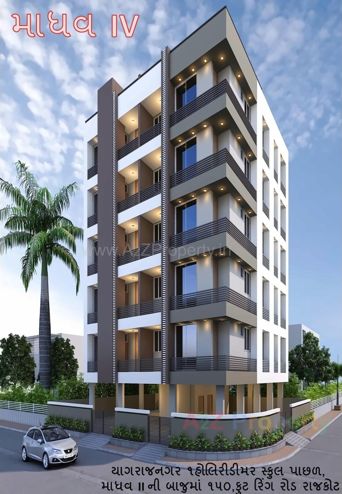 3D Elevation of real estate project Madhav located at Madhapar, Rajkot, Gujarat
