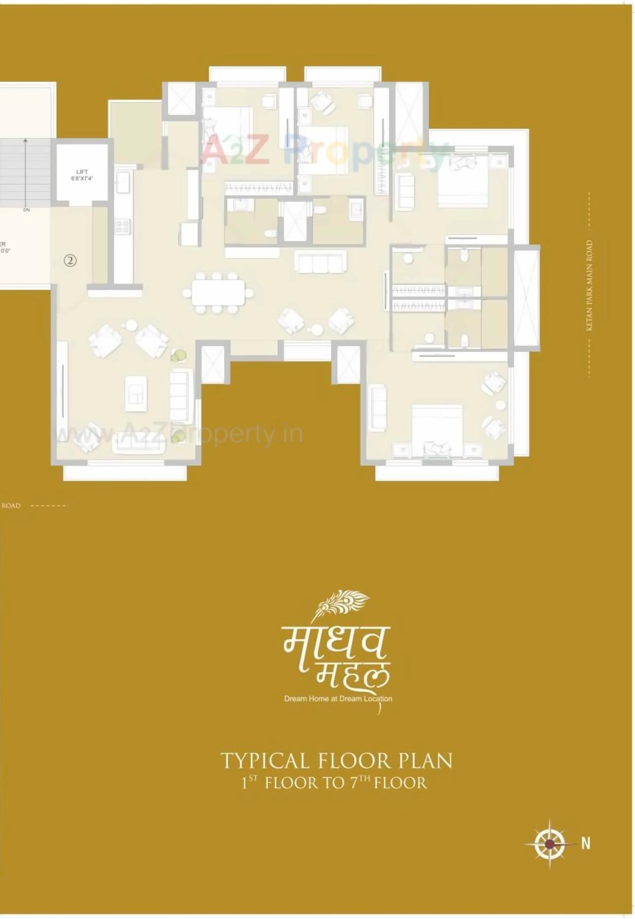 Layout of real estate project Madhav Mahal located at Vajdi, Rajkot, Gujarat