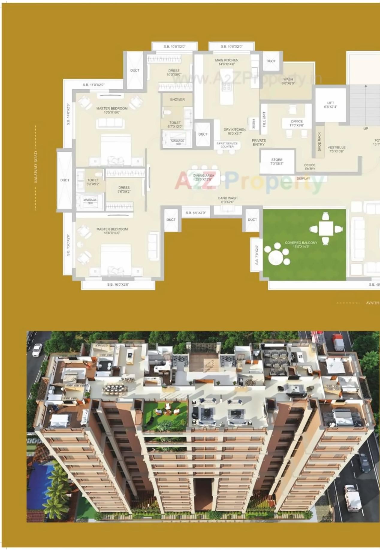 Layout of real estate project Madhav Mahal located at Vajdi, Rajkot, Gujarat
