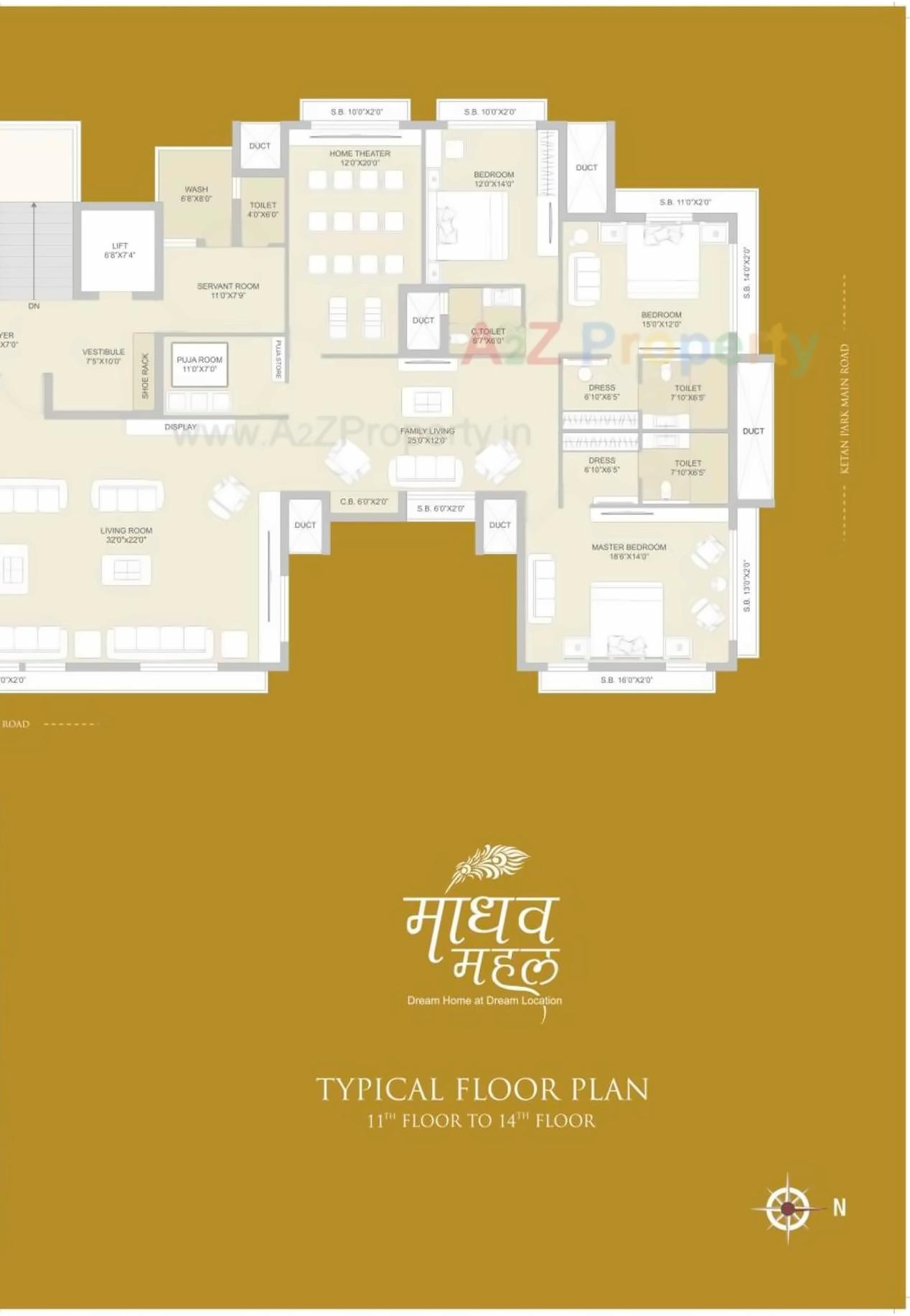 Layout of real estate project Madhav Mahal located at Vajdi, Rajkot, Gujarat