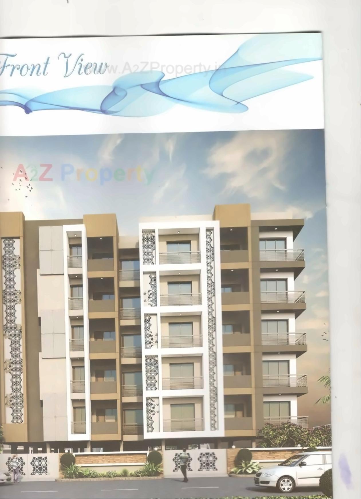 3D Elevation of real estate project Madhukunj Flats located at Munjka, Rajkot, Gujarat