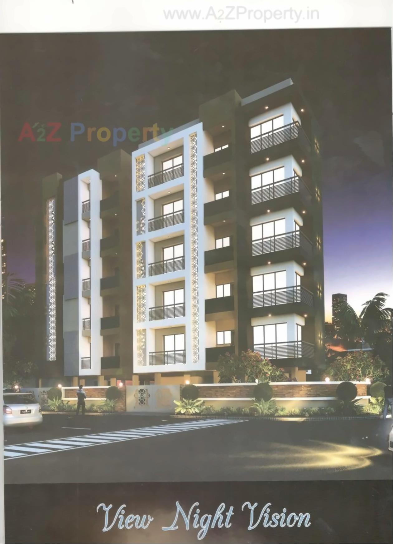 3D Elevation of real estate project Madhukunj Flats located at Munjka, Rajkot, Gujarat