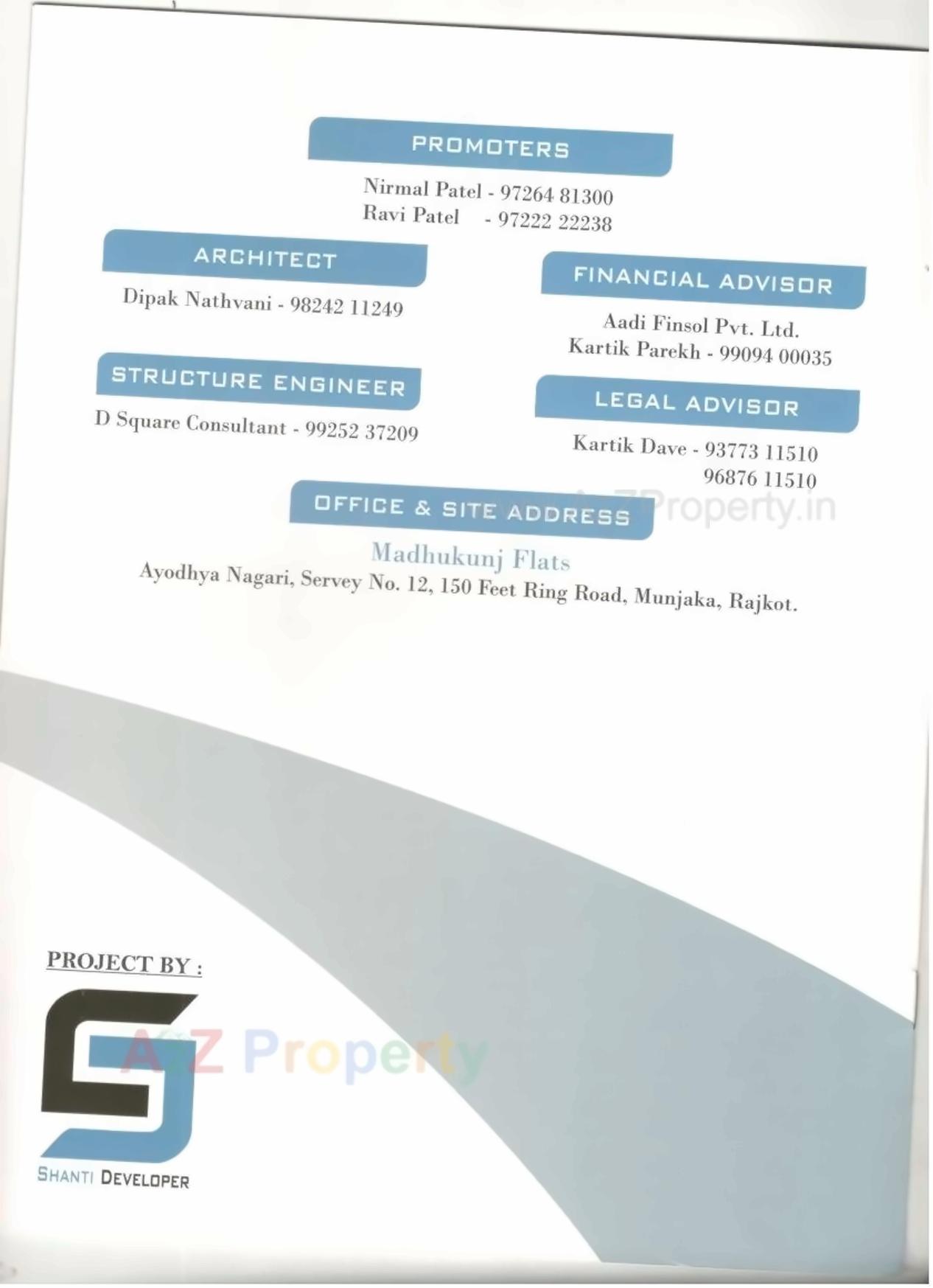  of real estate project Madhukunj Flats located at Munjka, Rajkot, Gujarat