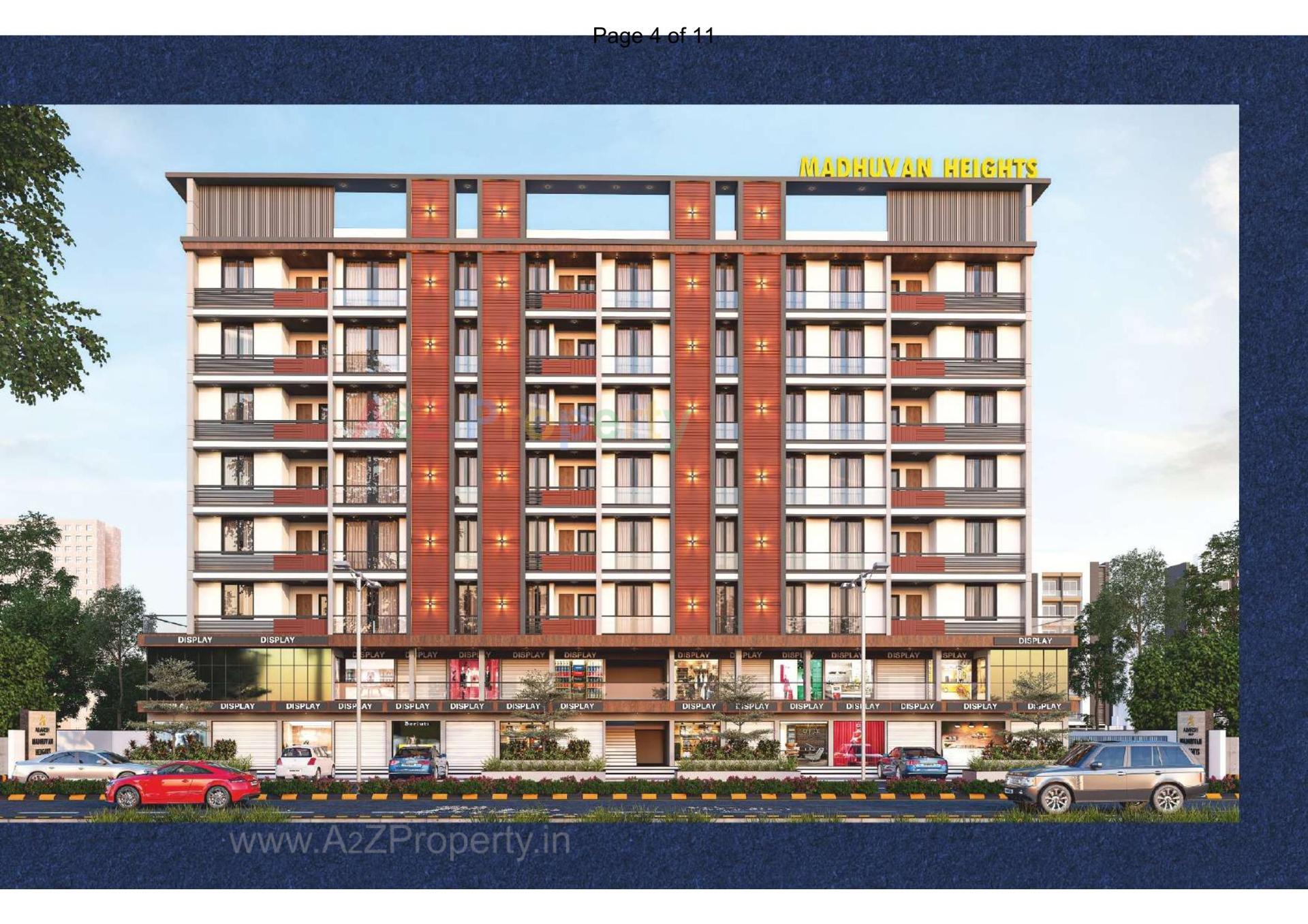 3D Elevation of real estate project Madhuvan Heights located at Rajkot, Rajkot, Gujarat