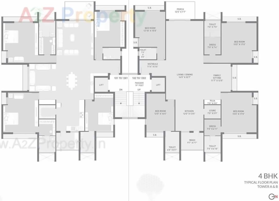 Layout of real estate project Malabar Hills located at Munjka, Rajkot, Gujarat
