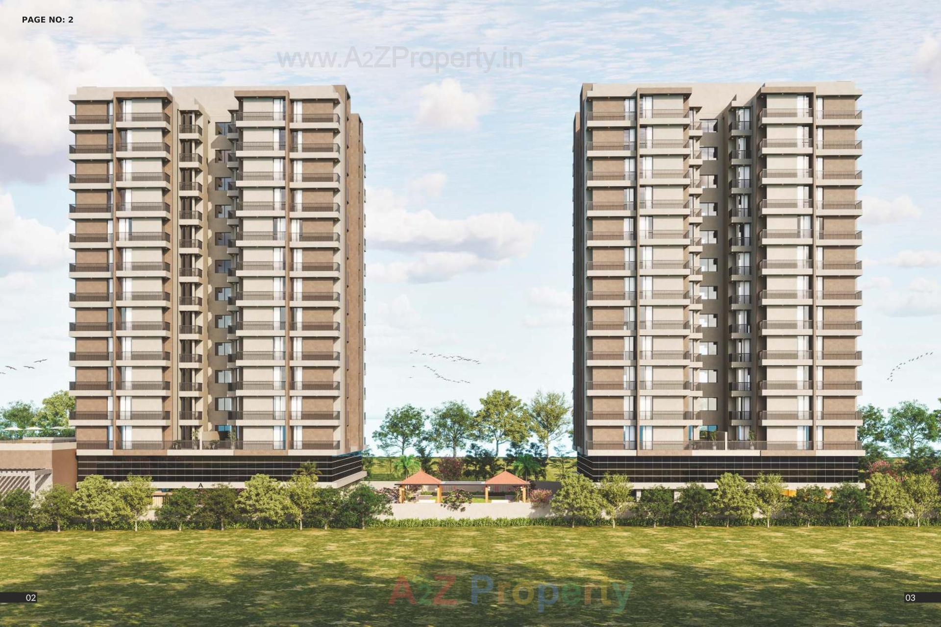 3D Elevation of real estate project Malabar West located at Mavdi, Rajkot, Gujarat