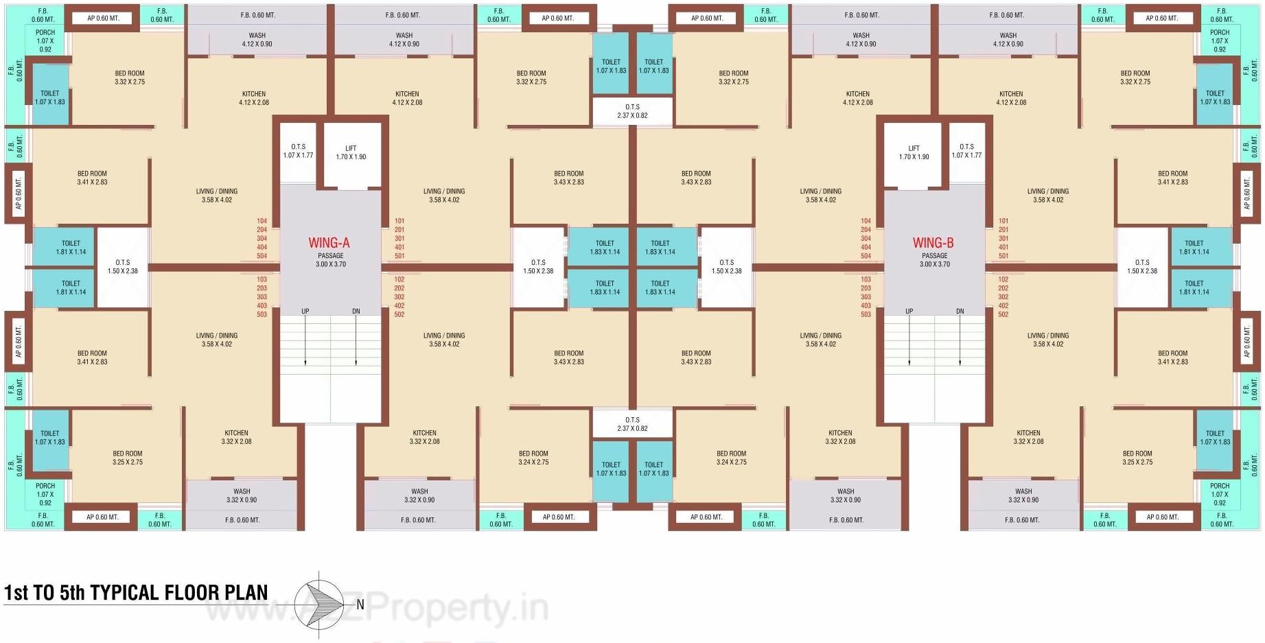 Layout of real estate project Mangaldeep Appartment located at Madhapar, Rajkot, Gujarat