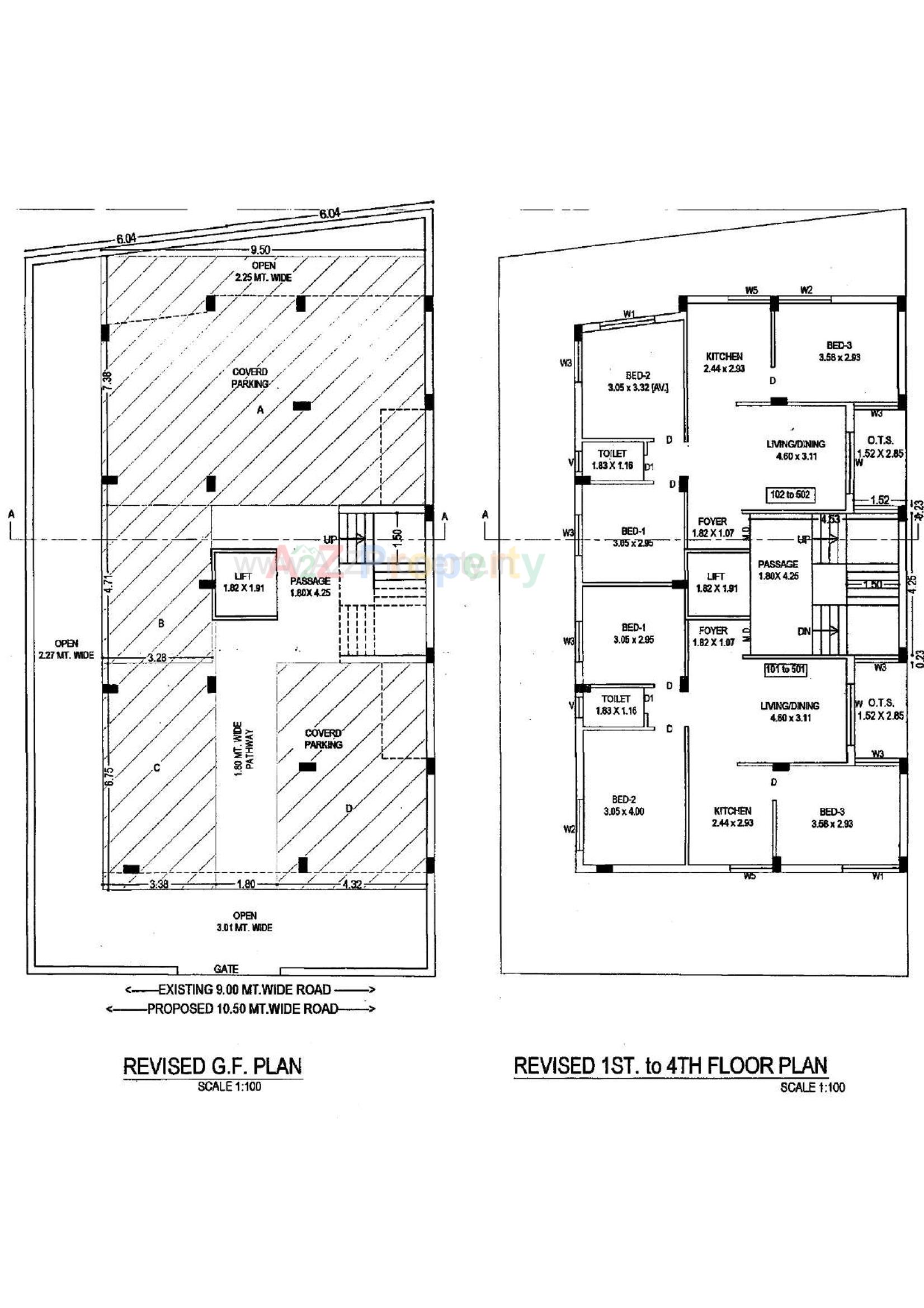 Layout of real estate project Manorath located at Nanamava, Rajkot, Gujarat