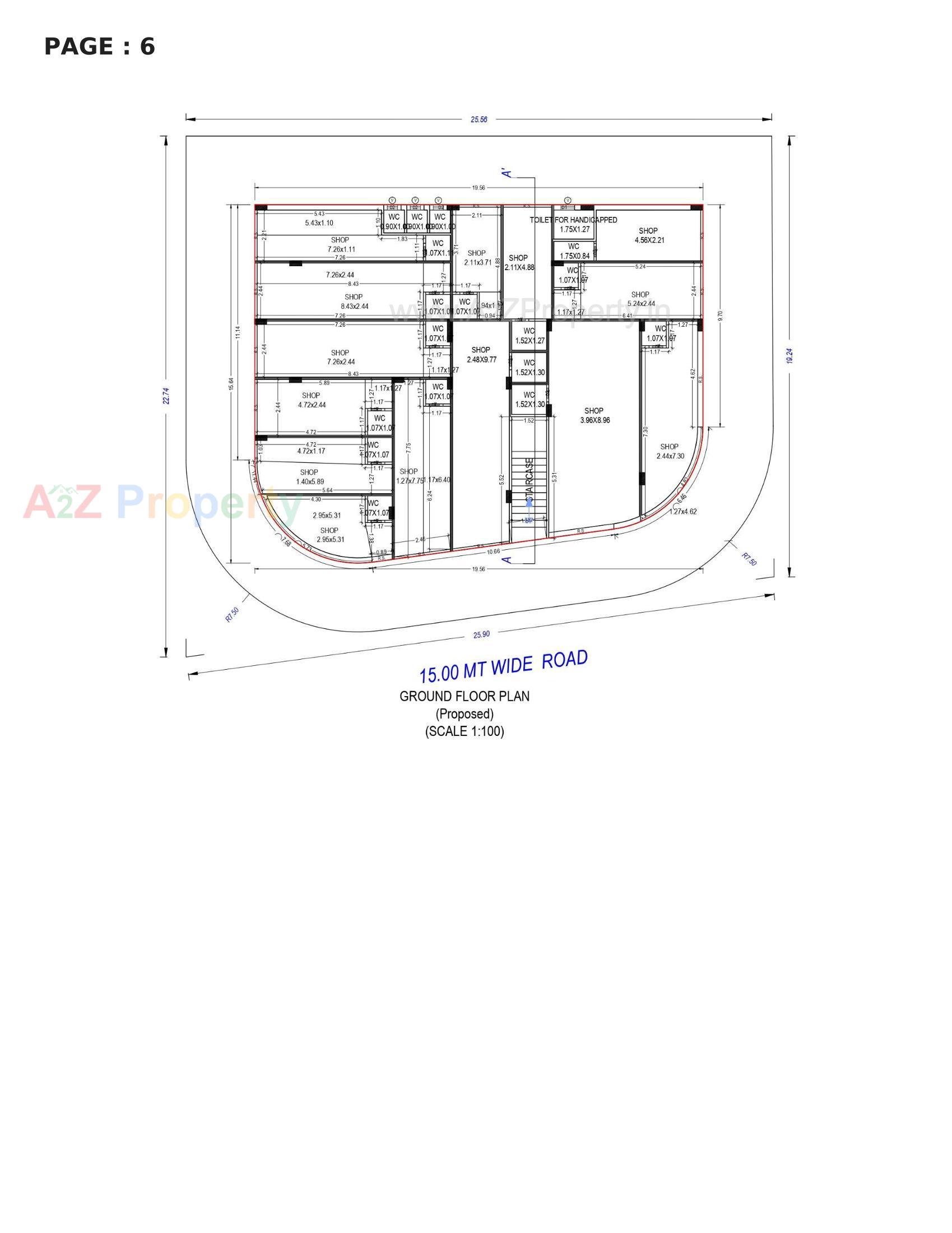Layout of real estate project Market Hub located at Rajkot, Rajkot, Gujarat