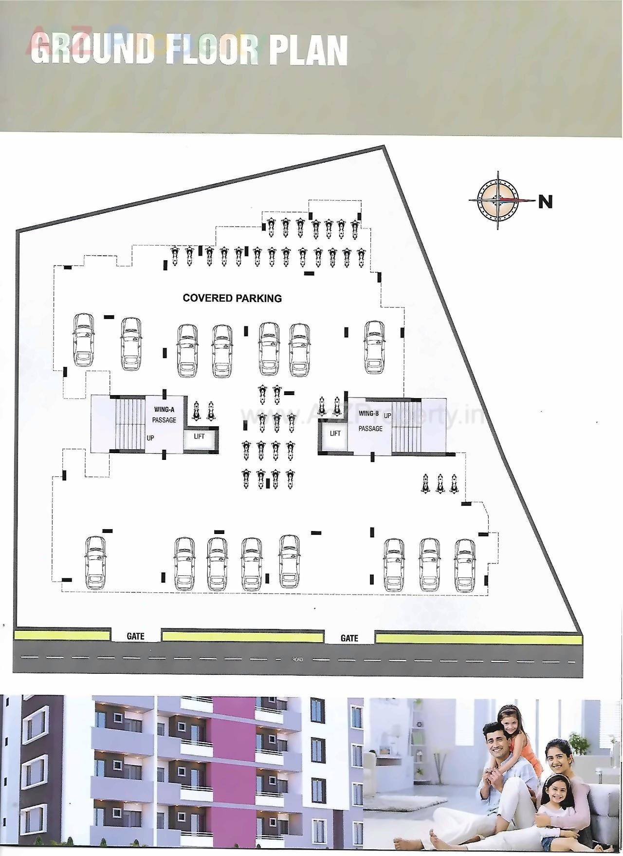 Layout of real estate project Maruti Apartment located at Kothariya, Rajkot, Gujarat