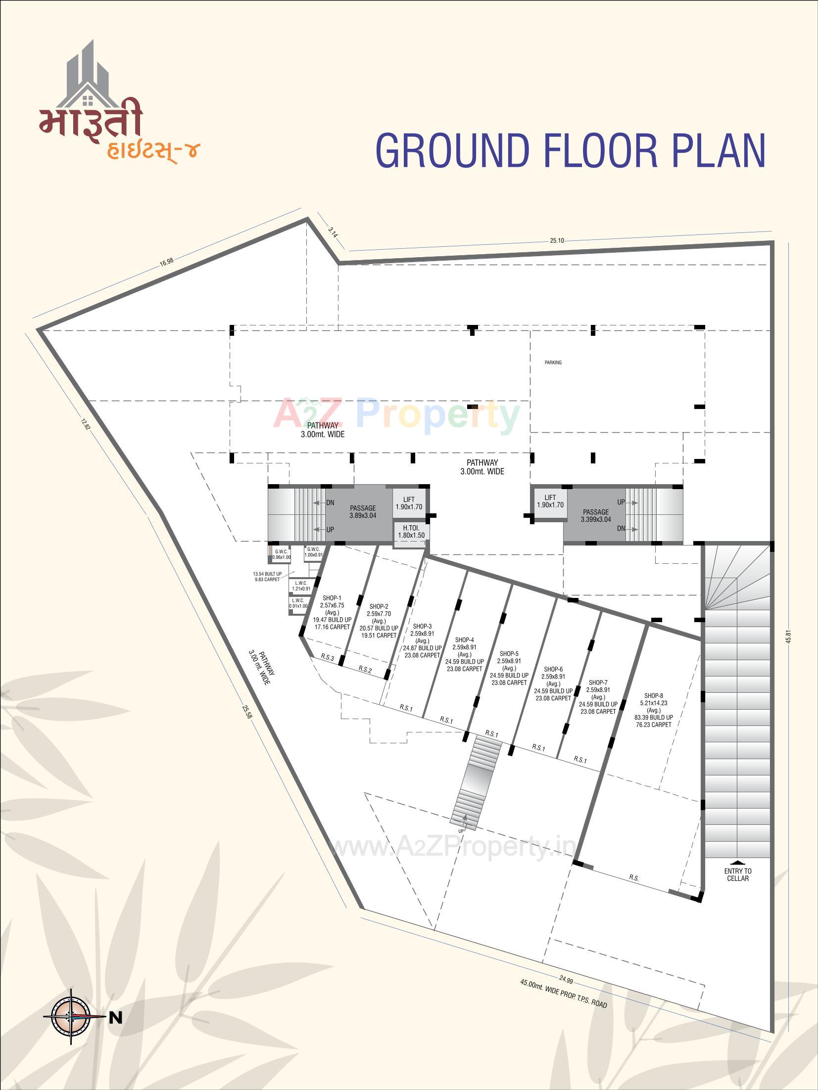 Layout of real estate project Maruti Heights located at Kothariya, Rajkot, Gujarat