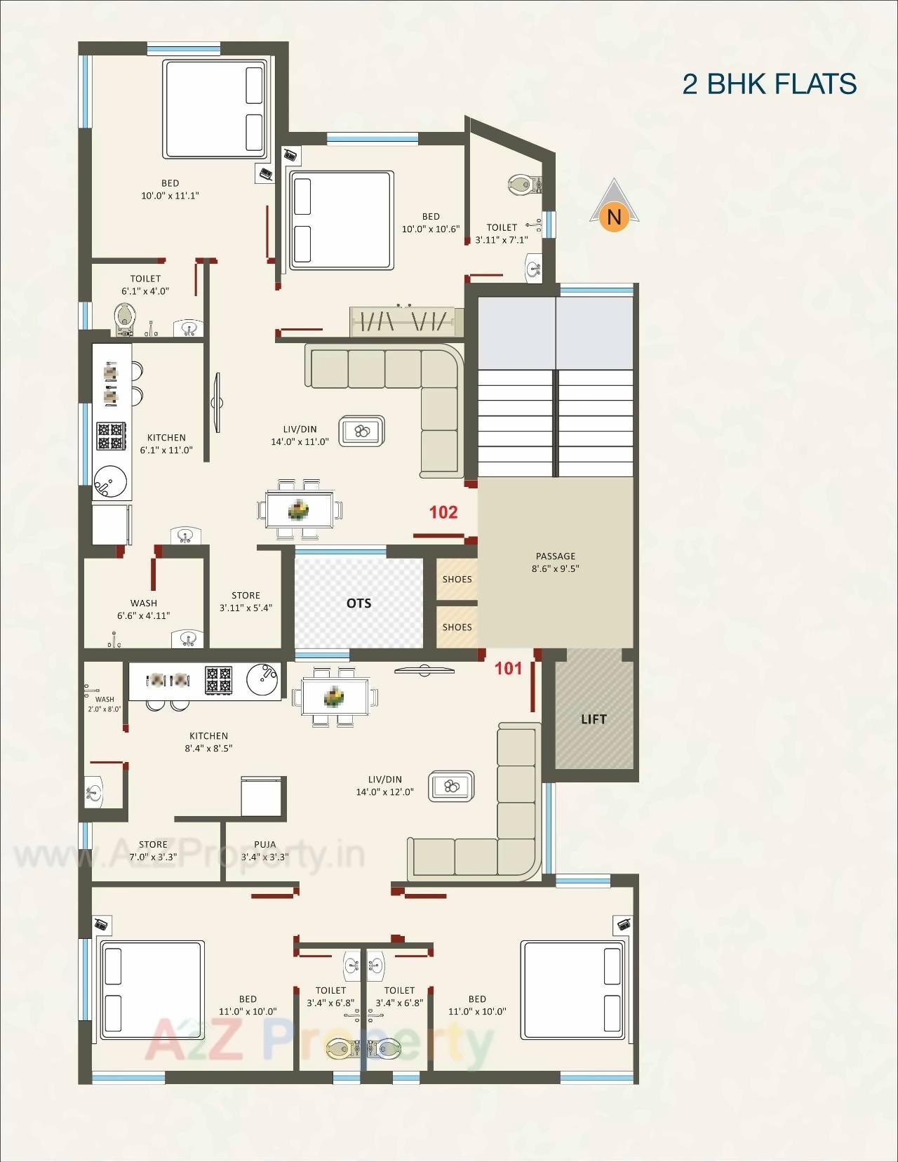 Layout of real estate project Maruti Palace located at Mavdi, Rajkot, Gujarat