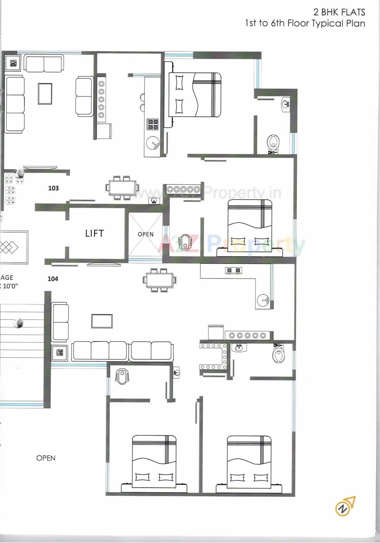 Layout of real estate project Maruti Parisar located at Mavdi, Rajkot, Gujarat