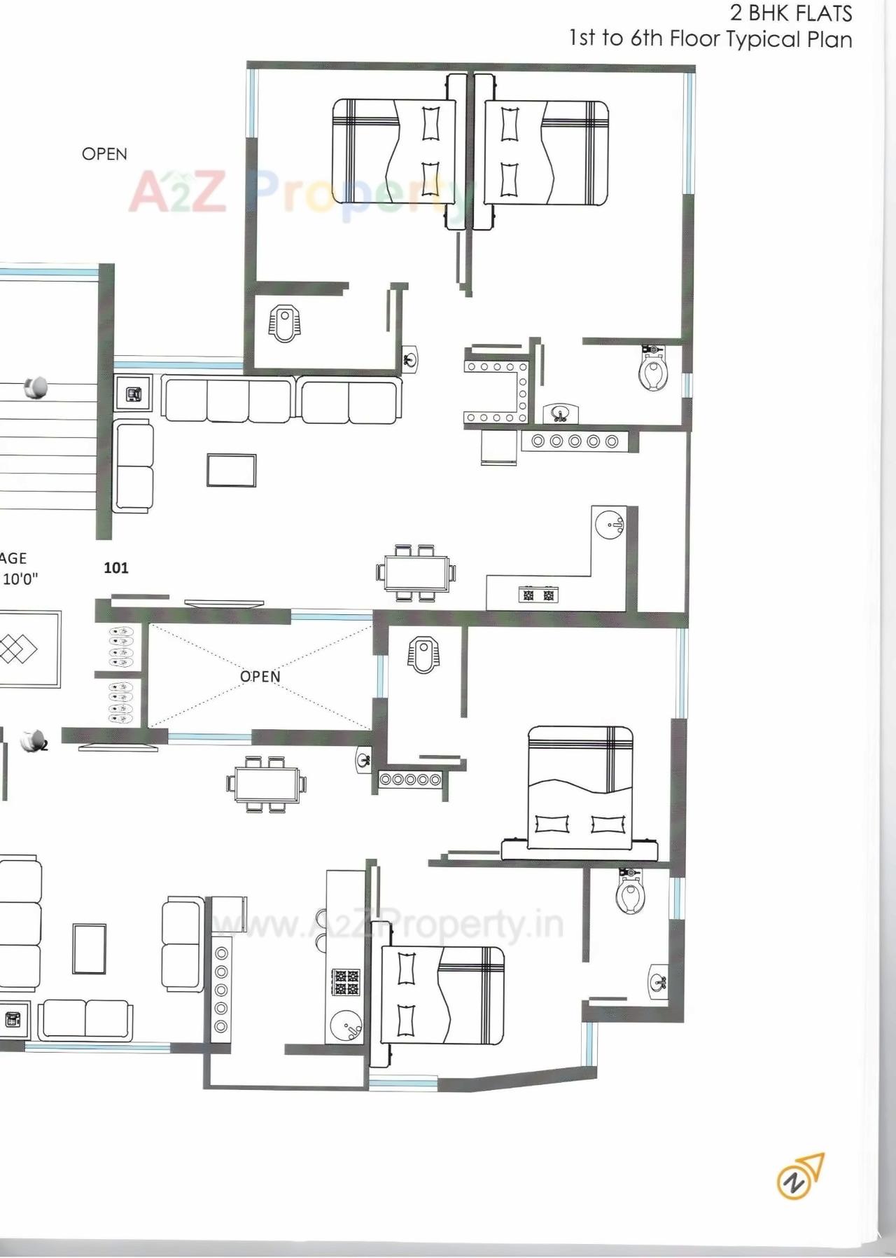 Layout of real estate project Maruti Parisar located at Mavdi, Rajkot, Gujarat