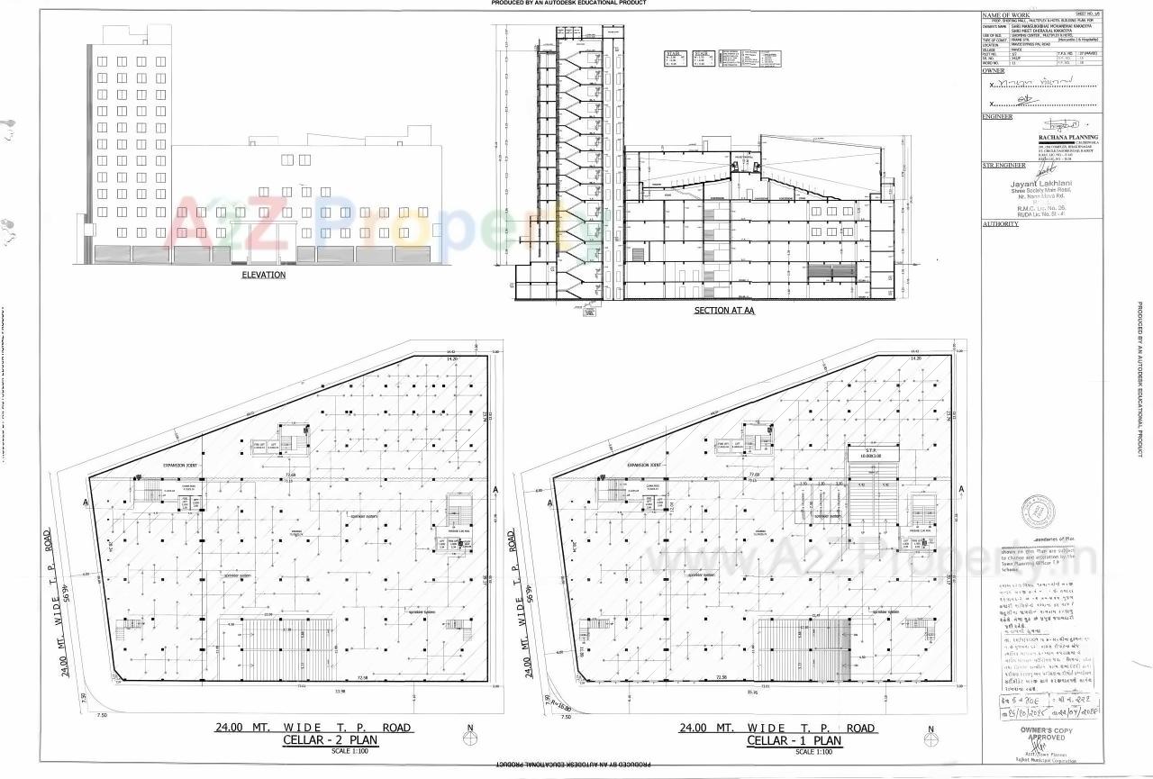 Layout of real estate project Marvel Plus located at Mavdi, Rajkot, Gujarat