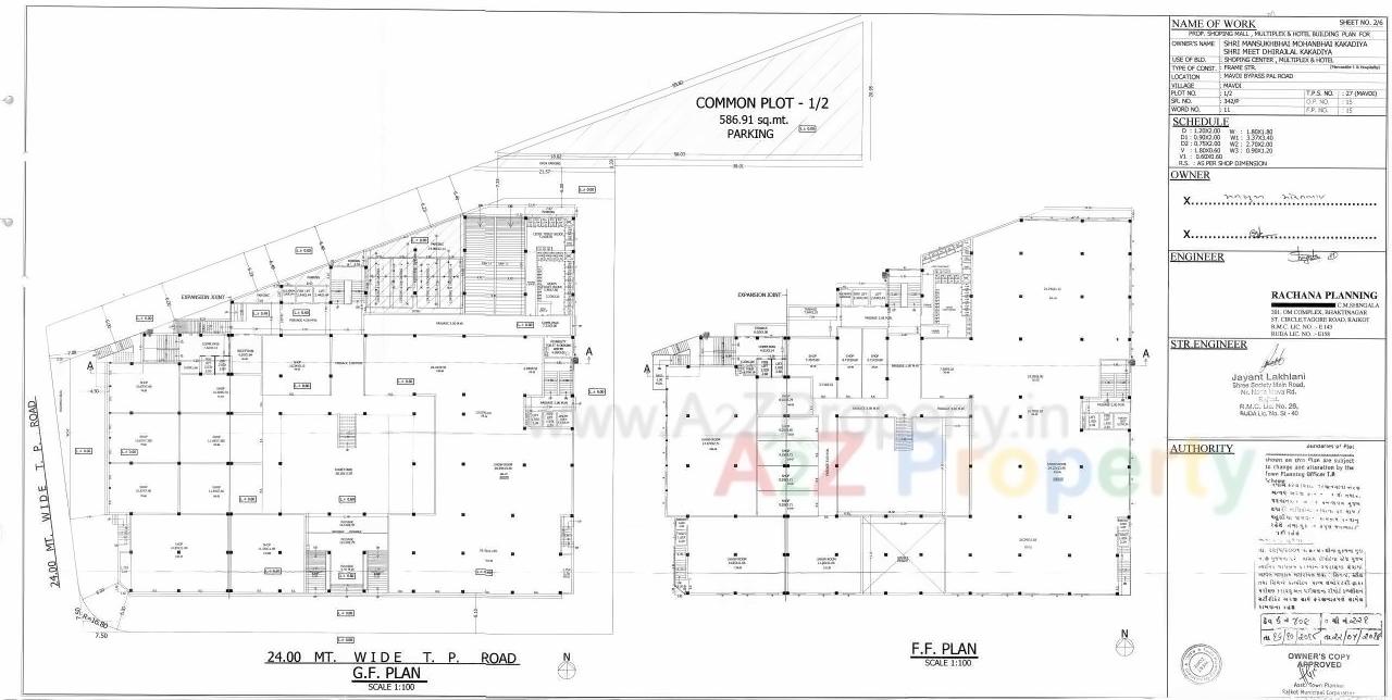Layout of real estate project Marvel Plus located at Mavdi, Rajkot, Gujarat