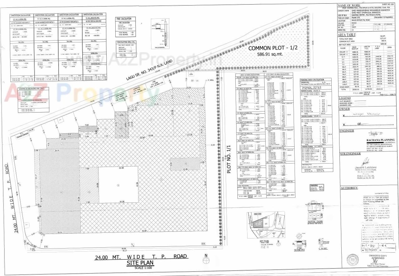 Layout of real estate project Marvel Plus located at Mavdi, Rajkot, Gujarat