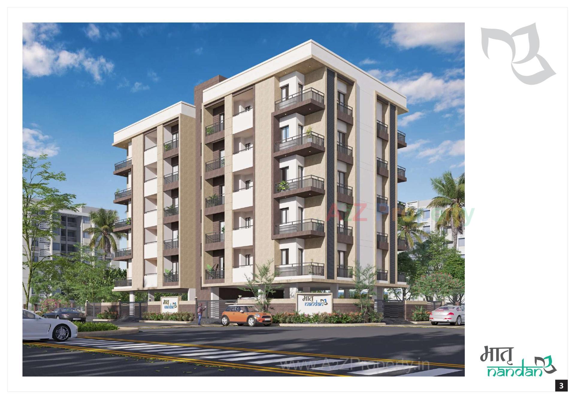 3D Elevation of real estate project Matru Nandan located at Madhapar, Rajkot, Gujarat