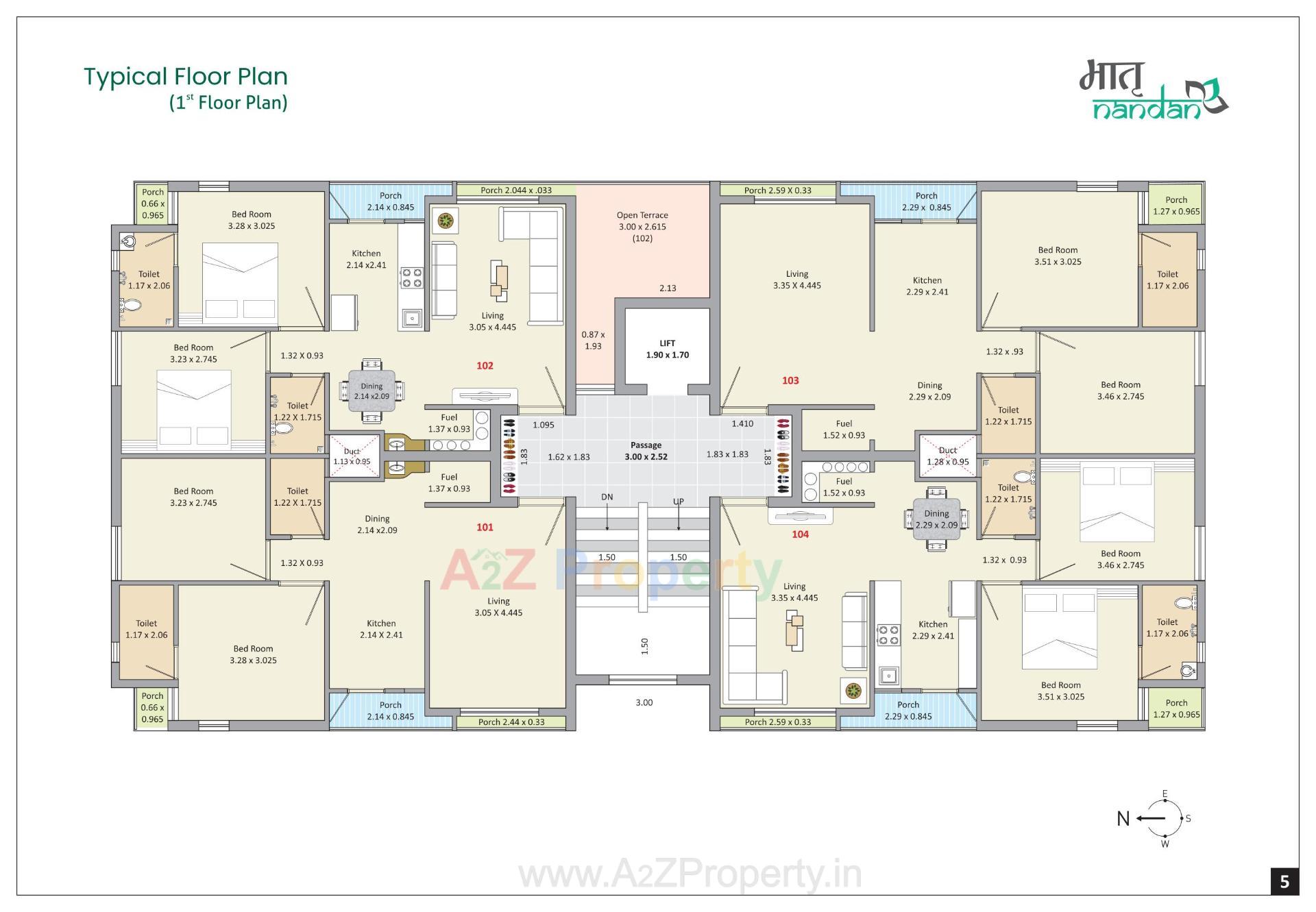 Layout of real estate project Matru Nandan located at Madhapar, Rajkot, Gujarat