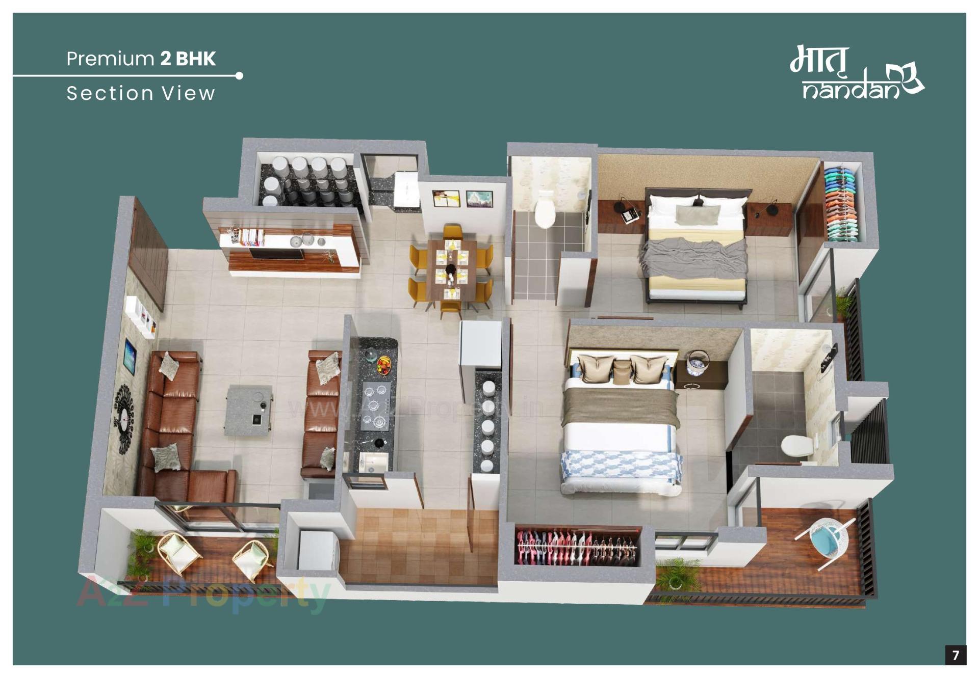 Layout of real estate project Matru Nandan located at Madhapar, Rajkot, Gujarat