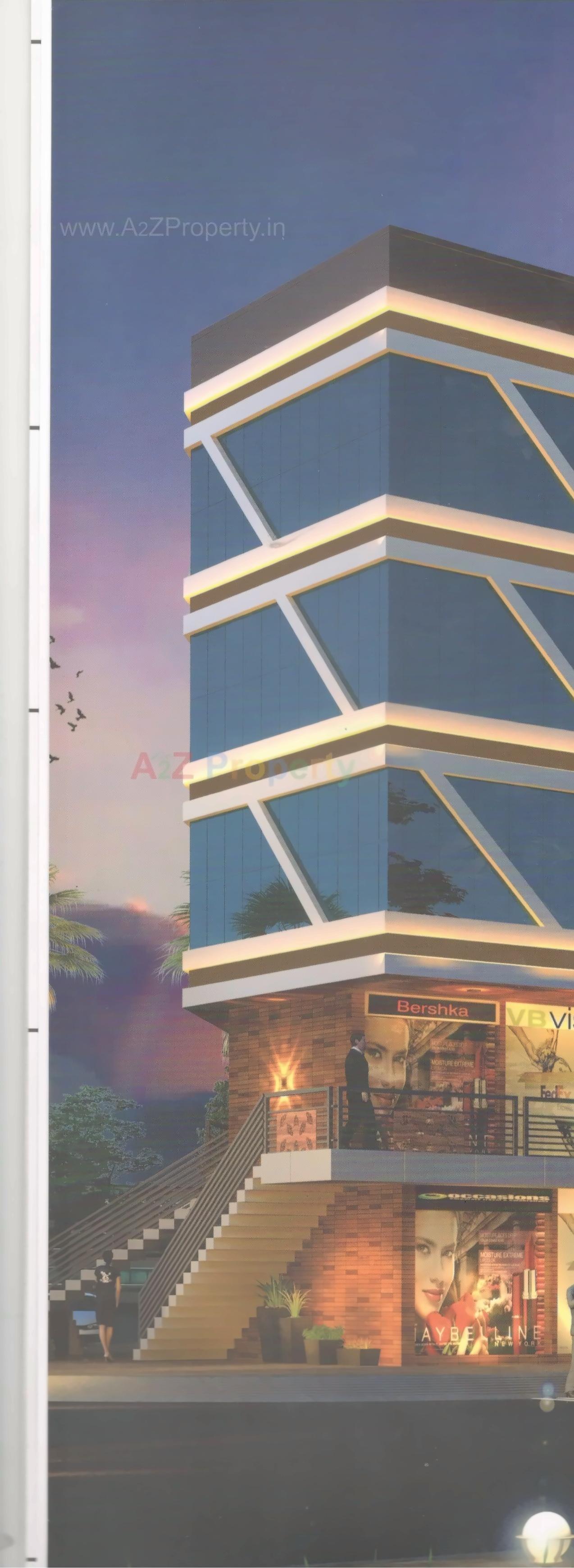 3D Elevation of real estate project Mavdi Plaza located at Mavdi, Rajkot, Gujarat