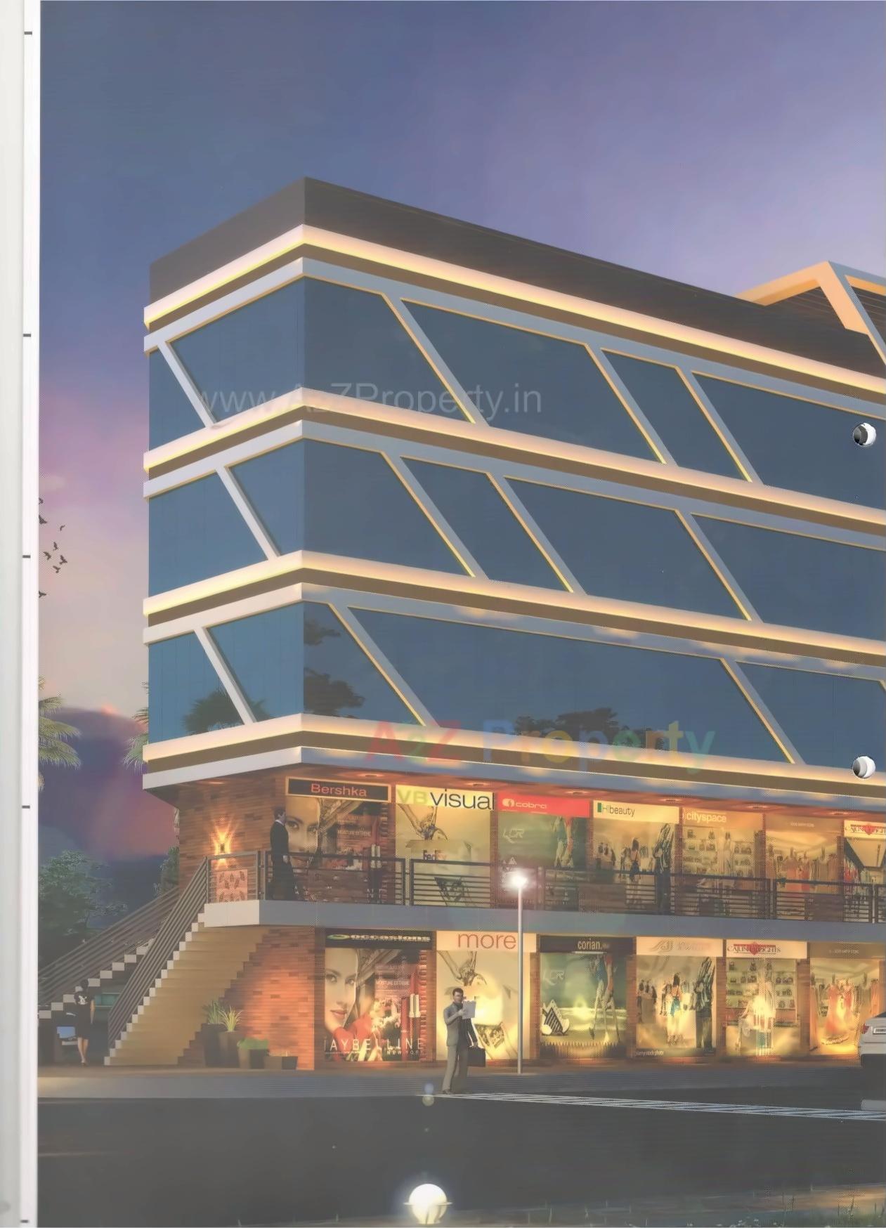 3D Elevation of real estate project Mavdi Plaza located at Mavdi, Rajkot, Gujarat