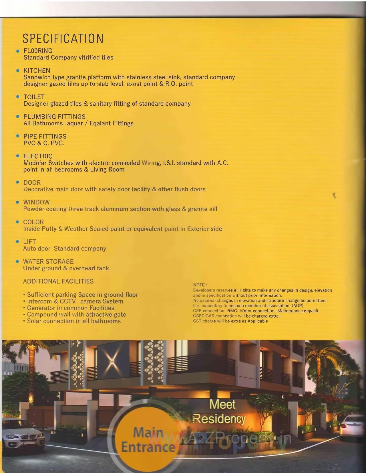  of real estate project Meet Residency located at Rajkot, Rajkot, Gujarat