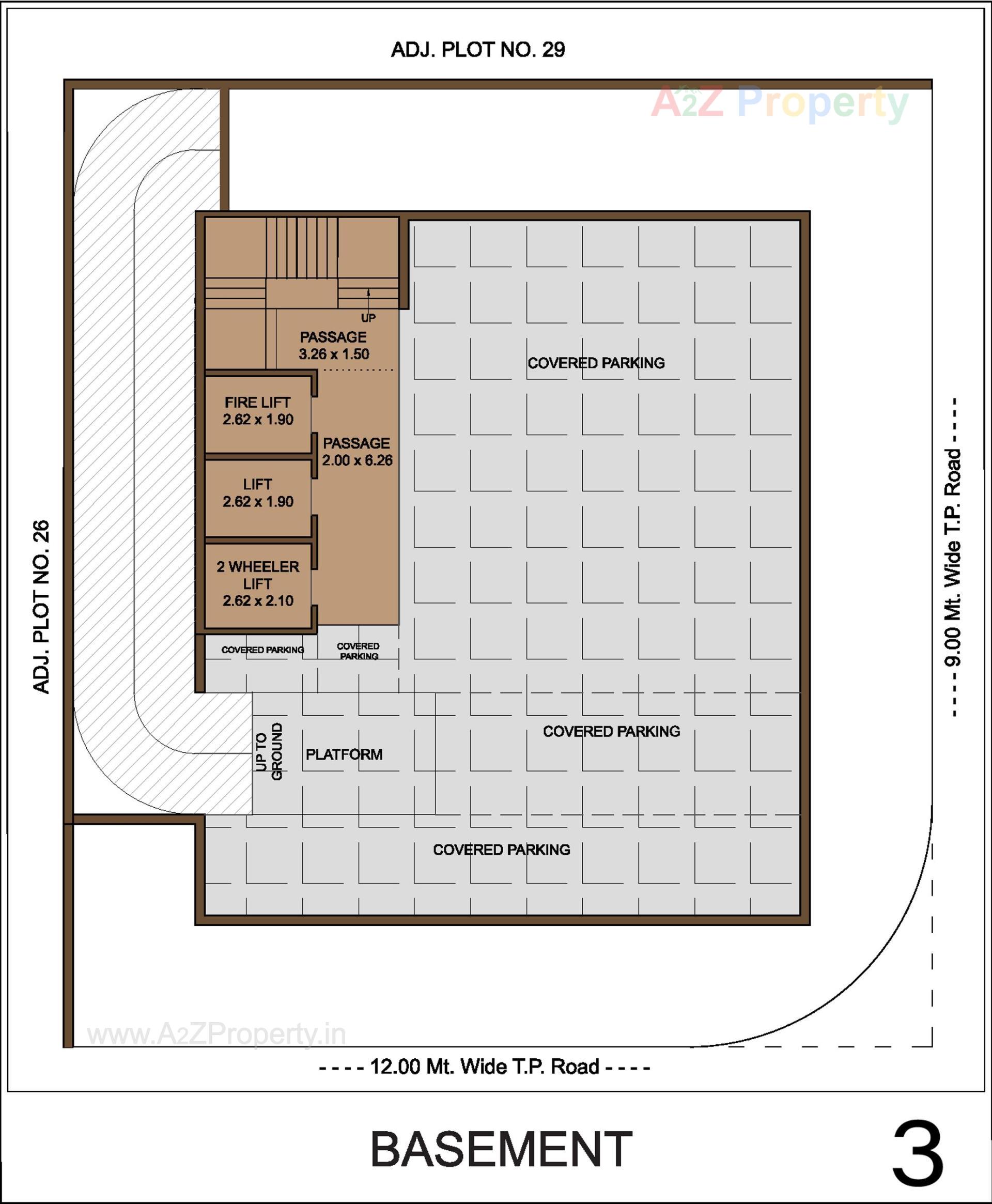 Layout of real estate project Meghmani Complex located at Raiya, Rajkot, Gujarat