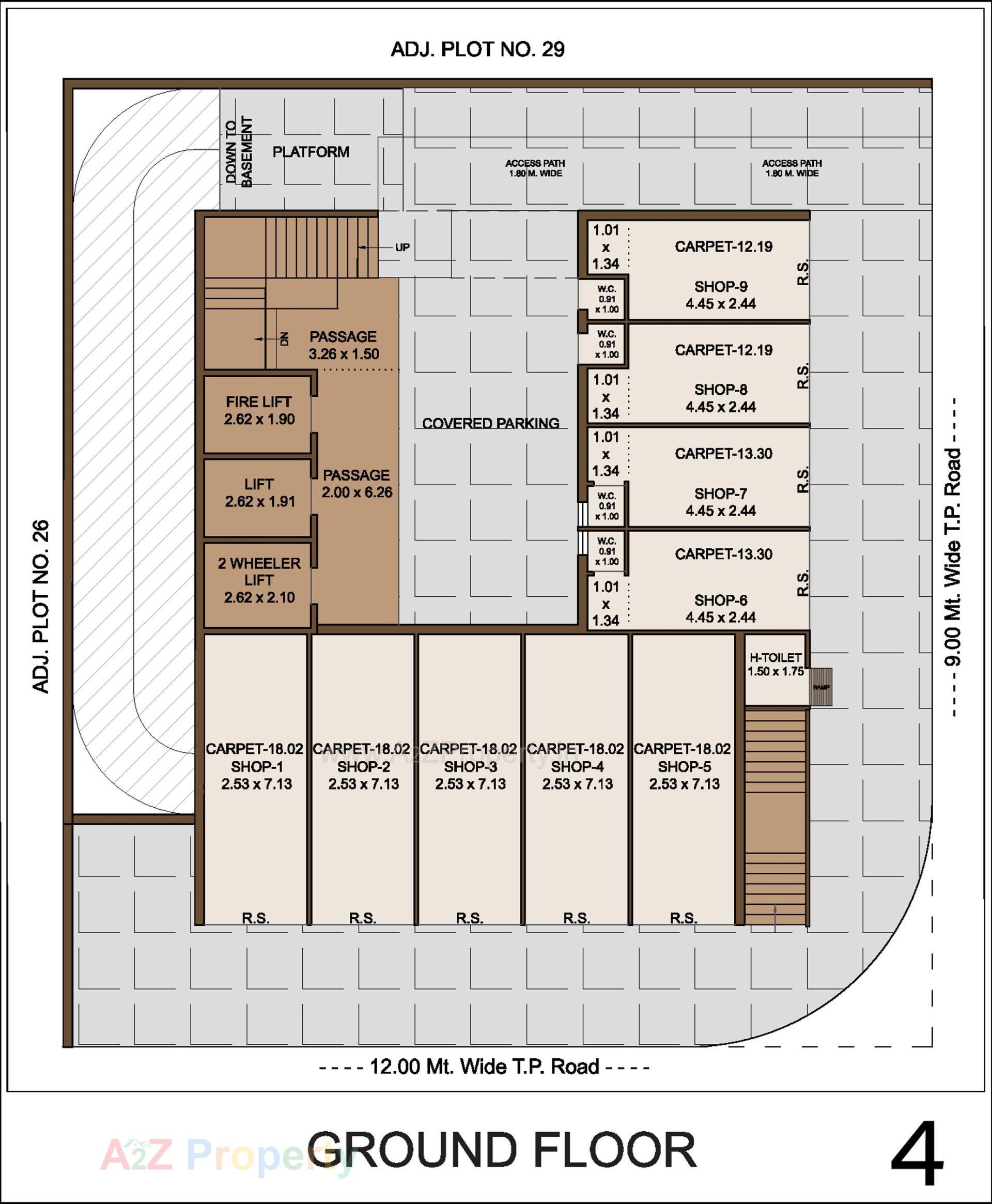 Layout of real estate project Meghmani Complex located at Raiya, Rajkot, Gujarat