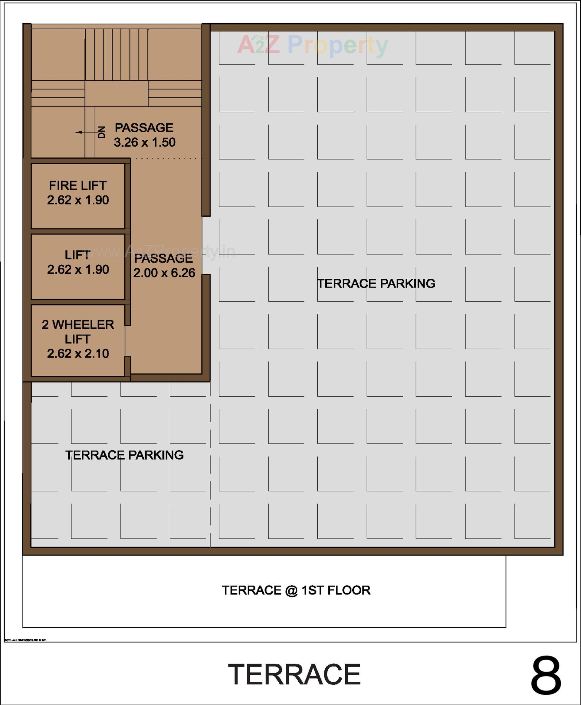 Layout of real estate project Meghmani Complex located at Raiya, Rajkot, Gujarat