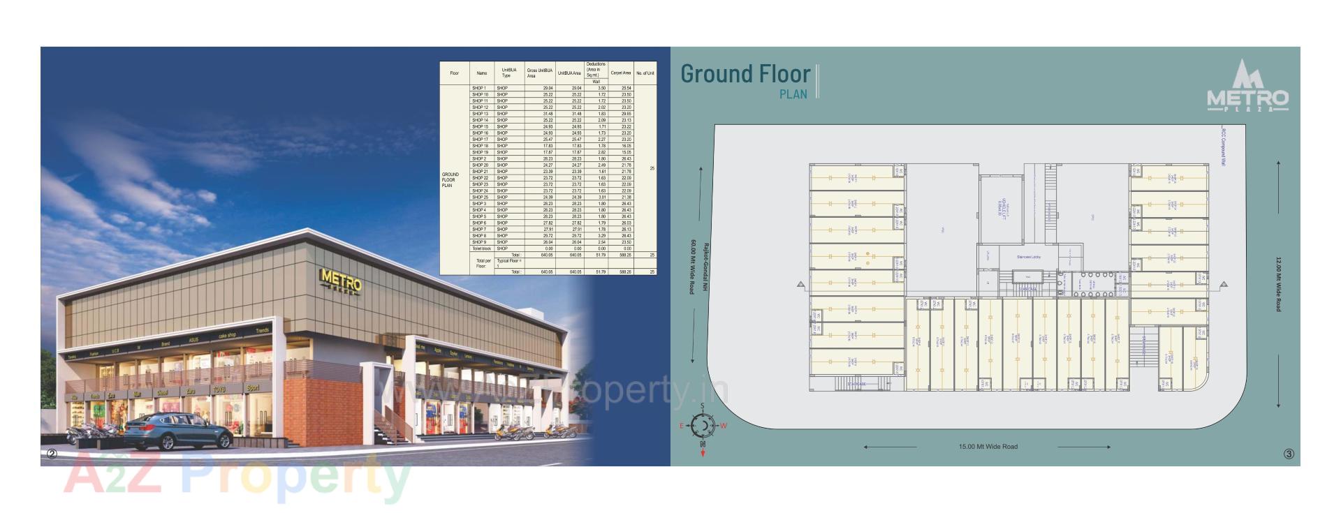 Layout of real estate project Metro Plaza located at Shapar, Rajkot, Gujarat