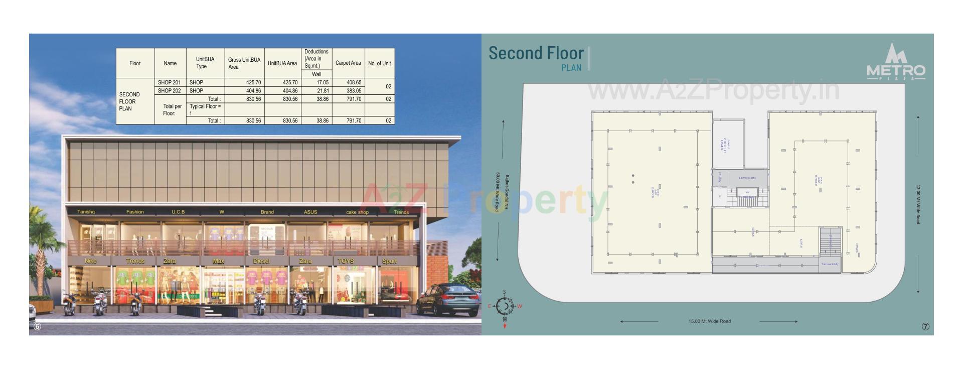 Layout of real estate project Metro Plaza located at Shapar, Rajkot, Gujarat