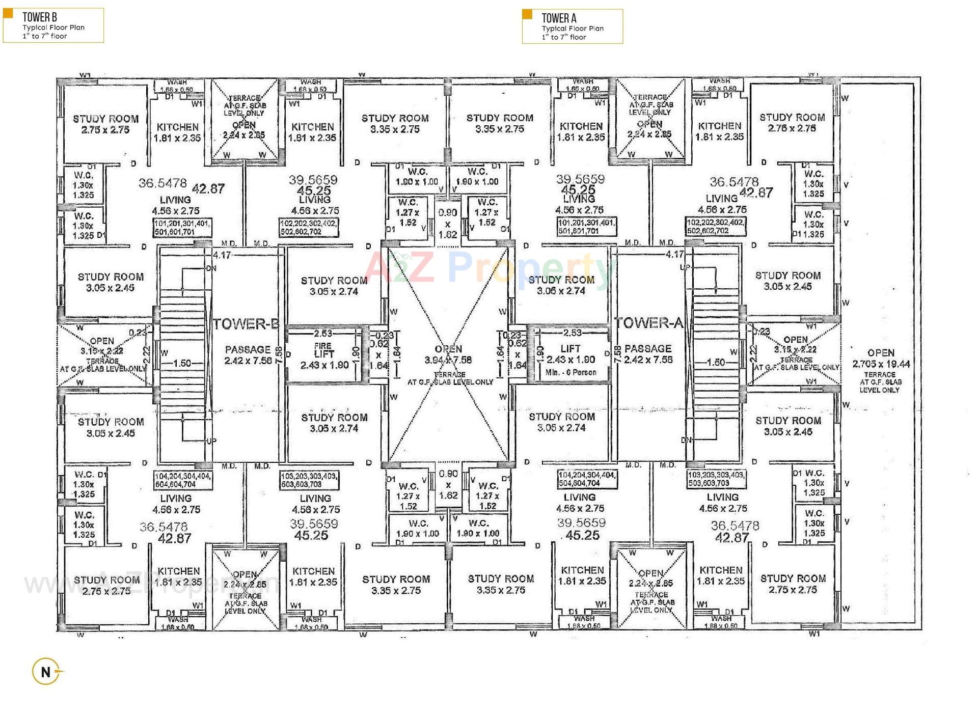 Layout of real estate project Millennium Heights located at Raiya, Rajkot, Gujarat