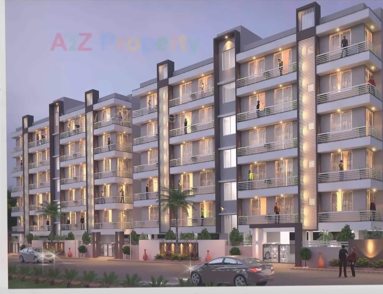 3D Elevation of real estate project Moondelight located at Madhapar, Rajkot, Gujarat