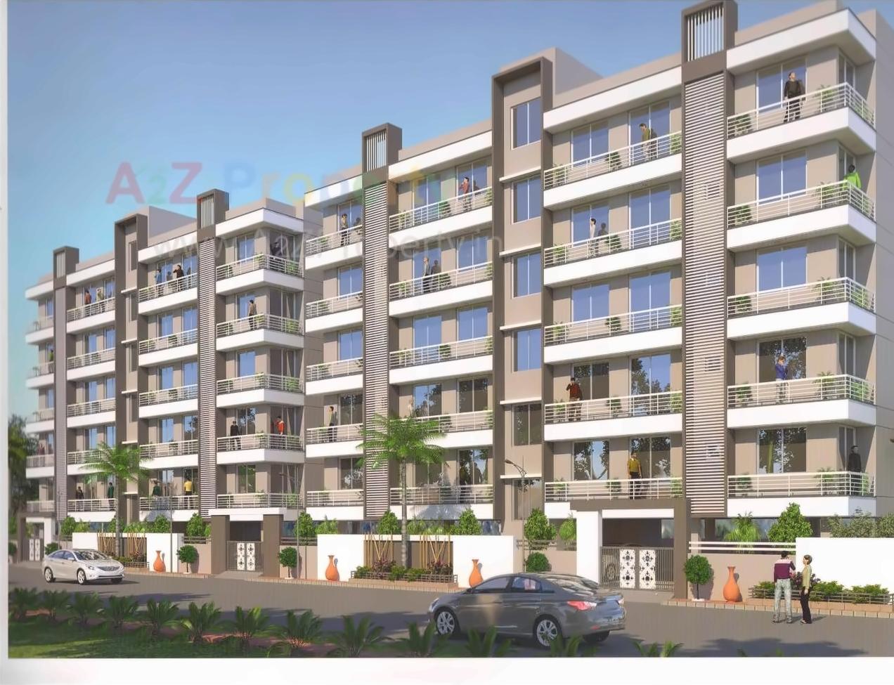 3D Elevation of real estate project Moondelight located at Madhapar, Rajkot, Gujarat