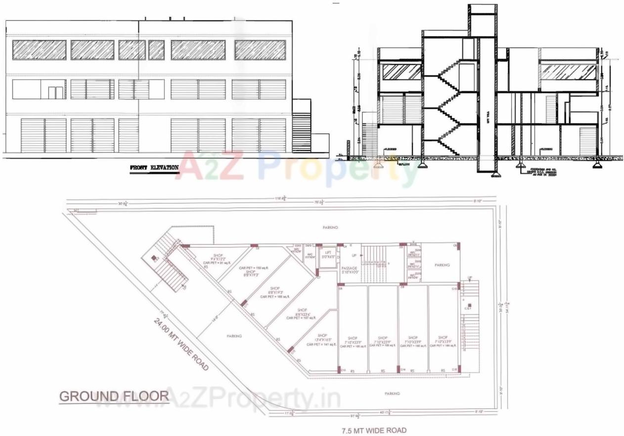 Layout of real estate project Moti Complex located at Rajkot, Rajkot, Gujarat